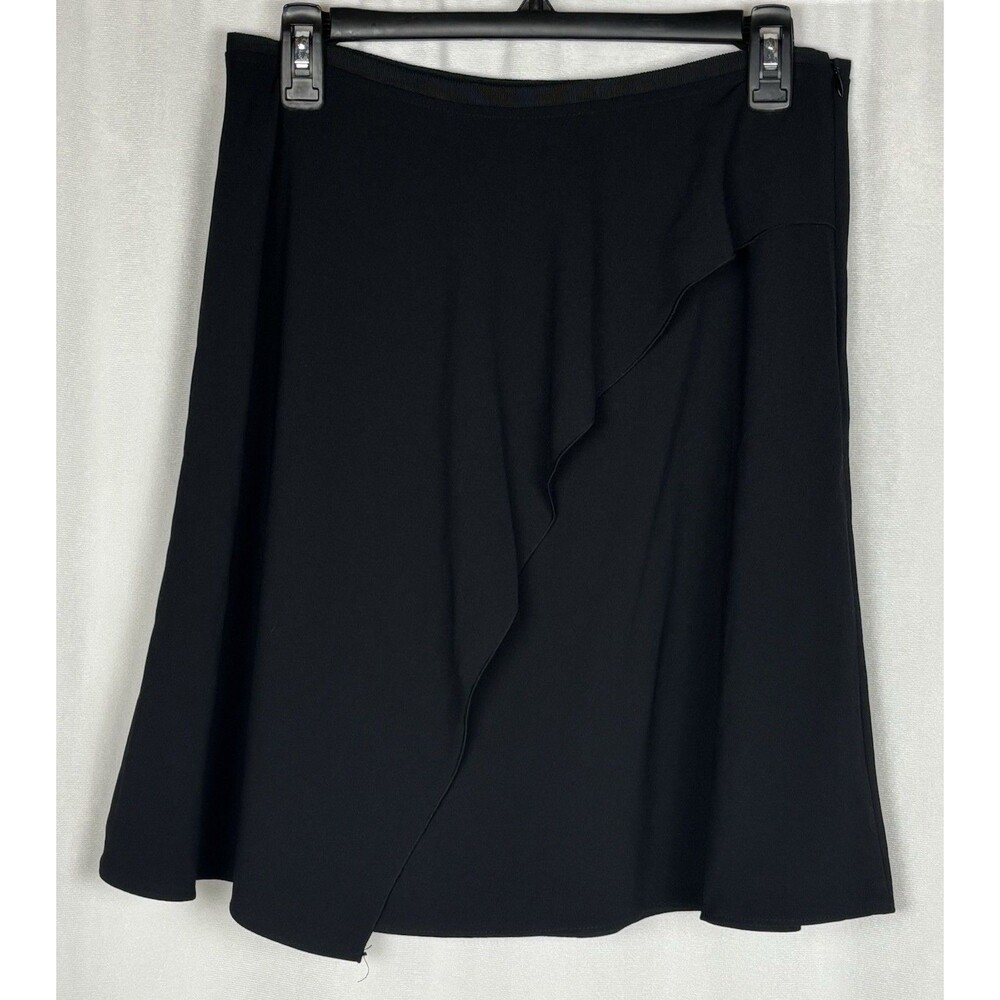 Ann Taylor Women’s Size 6 Asymmetric Front Mini Skirt Black